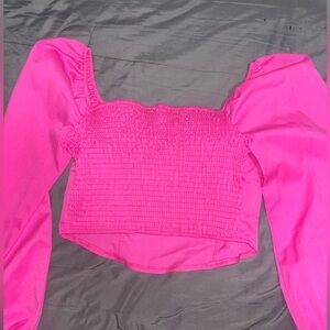 Bright Pink Long Sleeve Top!